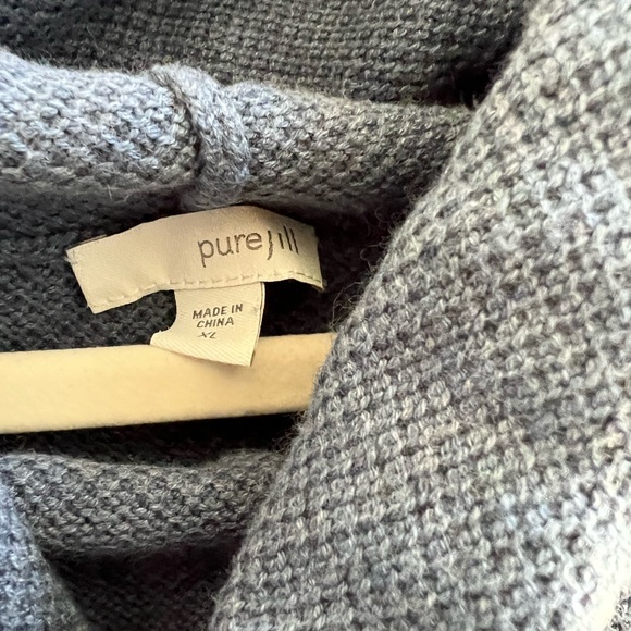 J. Jill Blue Cowl Neck Sweater with Relaxed Fit - Size XL - Picture 7 of 11